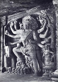 rudra.jpg - Escultura de Rudra de "Ellora caves temples", siglo VIII d.C.